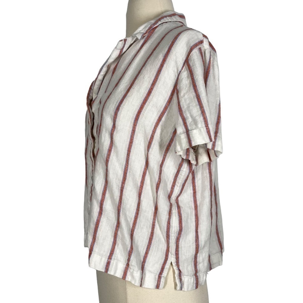 UNIVERSAL THREAD Linen Blend Cropped Collared Shirt - Picture 3 of 6